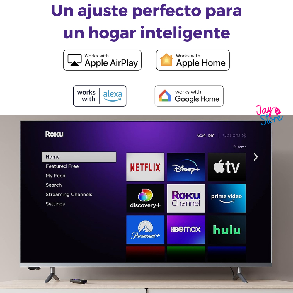 Roku Express TV HD 2022 Control Remoto Reproductor Streaming - Convertidor a Smart TV